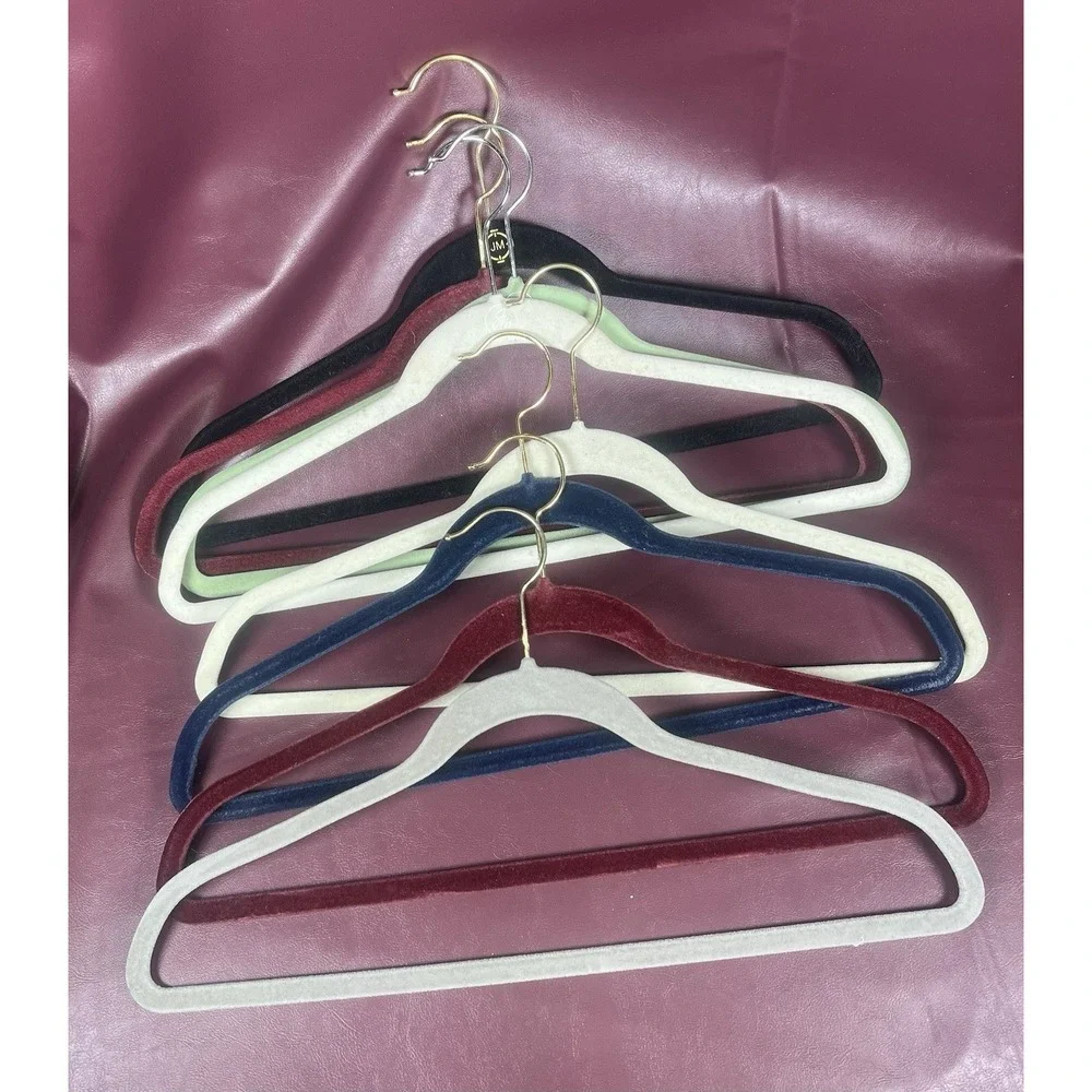 Velvet‎ Covered Hangers Set of 8